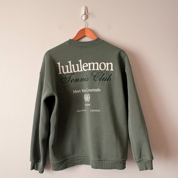 Lululemon Heavyweight Fleece Pullover *Tennis Club Sage Green Size 6 - Picture 6 of 6